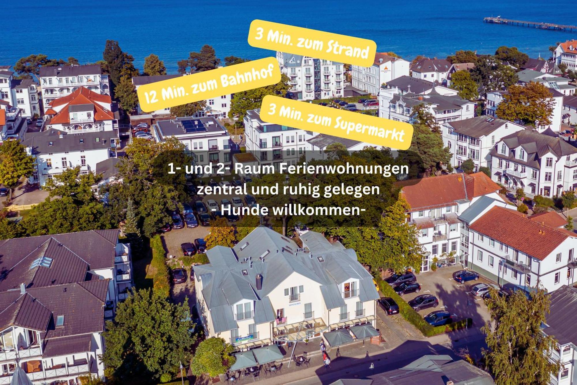 Appartementhaus Sonnenschein - Nur 250M Zum Strand, Zentrumsnah Binz Exteriör bild